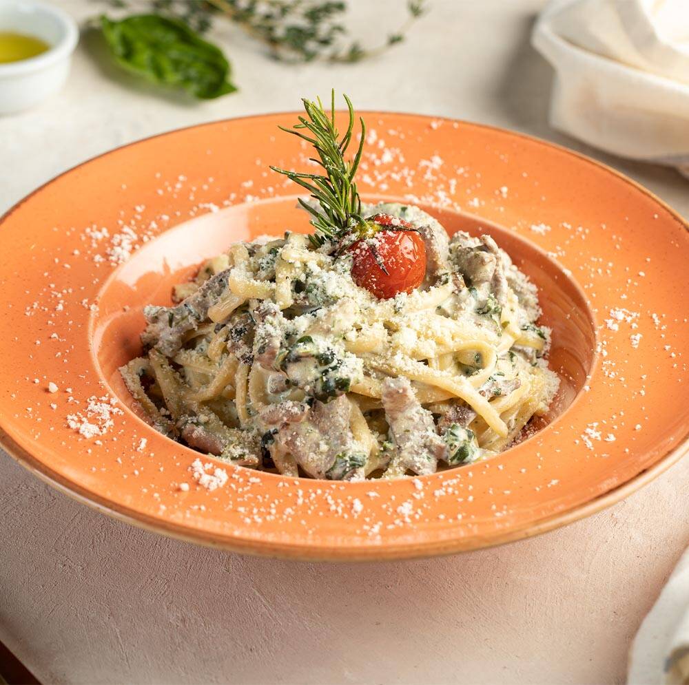 Etli Ispanaklı Linguine - 1