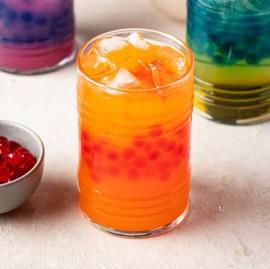 Mango-Portakal- Çilek Bubble Tea